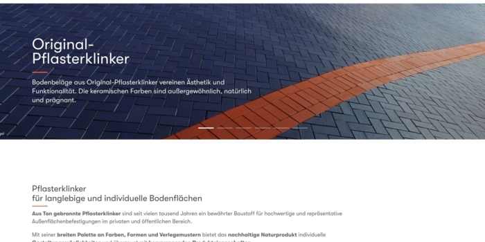 Webseiten-Relaunch Pflasterklinker.de